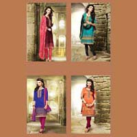 Beautiful Banarasi Chanderi Cotton Dress Material
