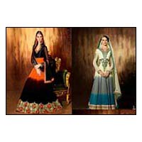 Heavy Long Anarkali Semi Stitch Salwar Suit