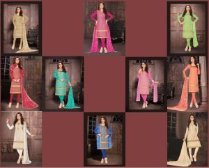 Pure Chanderi Cotton Dress Material