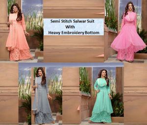 Semi Stitch Salwar Suit