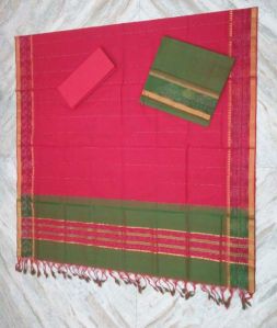 Mangalagiri Silk Unstitched Suit