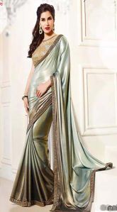 Stylish Georgette Designer Saree with Grey Color