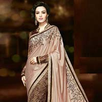 Georgette Designer Saree with Lite Pink Color