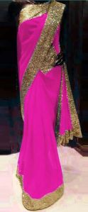 Latest Stylish Georgette designer saree with Pink color-9329 PINK