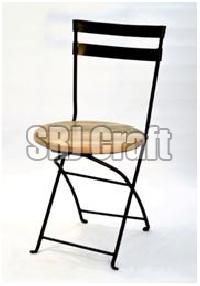 Wood and Metal Folding Chair