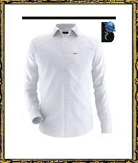 White Cotton Shirt with full sleeves for men