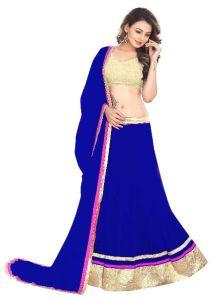 Blue Net Lehenga Choli