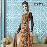 Orange Designer Salwar Suit