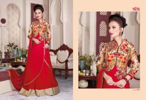 Red heavy work Salwar Suit