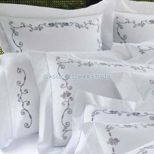 embroidered silk cushions