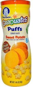 Gerber Graduates Puffs Cereal Snack Sweet Potato