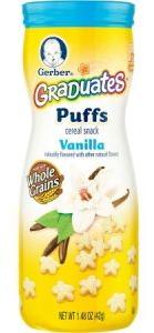 Gerber Graduates Puffs Cereal Snack Vanilla