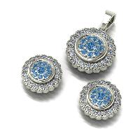 sterling silver earring & pendant women