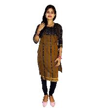 Sambalpuri Green Cotton Kurti