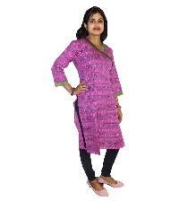 Sambalpuri Purple Cotton Kurti