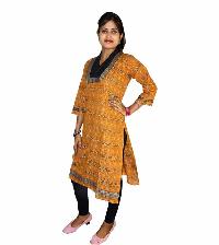 Sambalpuri Yellow Cotton Kurti