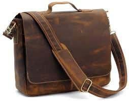 Leather Laptop Messenger Bag