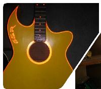 Horn Rose Semi Electric Guitar