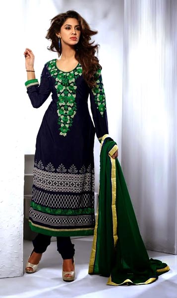 Georgette Embroidered Dress Material