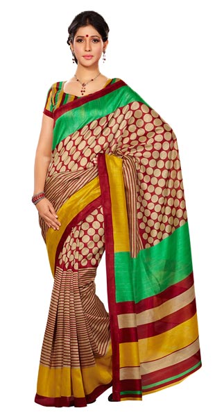 Silk Printed Party Wear Sarees