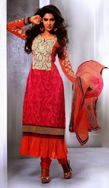 Georgette Embroidered Dress Material