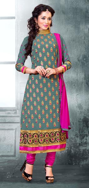 Cotton Embroidery Dress Material