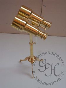 brass binocular with stand