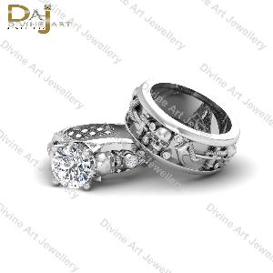 Diamond Couple Ring Set