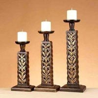 Designer Wooden Candle Holder 02