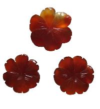 Red Onyx Carving Flowers