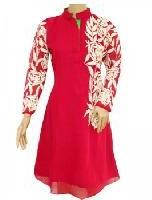 embroidered georgette kurti