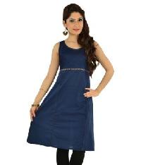 Ladies Blue Cotton Kurti