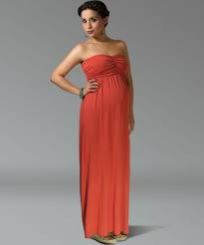 Ladies Orange Long Maxi Dress