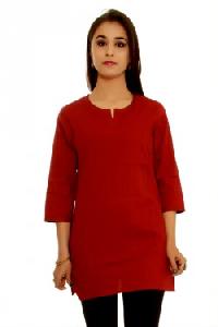 Ladies Red Cotton Kurti