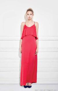 Ladies Red Long Maxi Dress