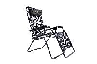 Pure Black Folding Recliner Chair