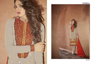 Georgette with heavy embroidery Dress as PYD 11183