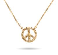 Buy 18k Gold Peace Sign Pendant