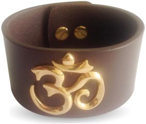 Gold Plated Om Bracelet in Silver