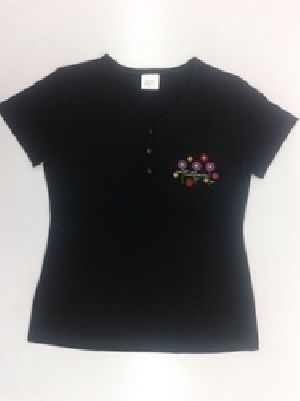 Embroidered Button Tops