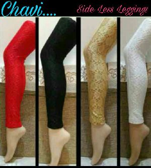 Ladies Half Net Leggings