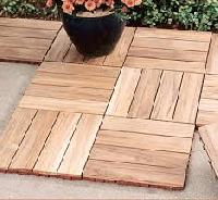 Teak deck tiles