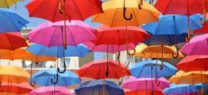 colored umbrellas