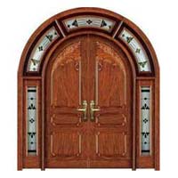 teak wooden door