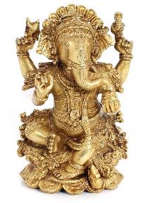 brass carving ganesha statues
