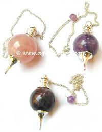 Wholesale Gemstone Drowsing Pendulums