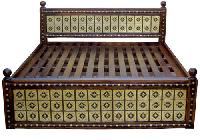 Wooden Bed Brass Block