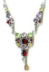 CUT-NECK-001-Gemstone Necklace