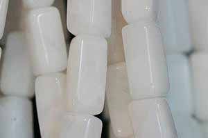 Rectangle White Beads