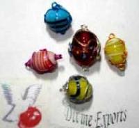 Wire Wrapped Glass Beads